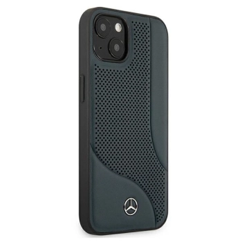 Etui Mercedes Leather Perforated Area na iPhone 13 mini - granatowe