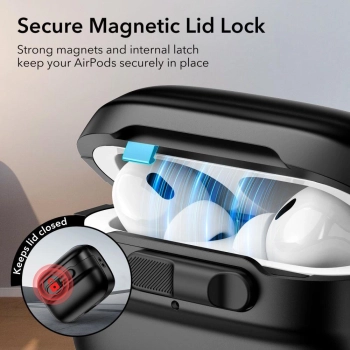 Etui ESR Pulse Halolock z MagSafe na Apple AirPods Pro 1 / 2 - czarne