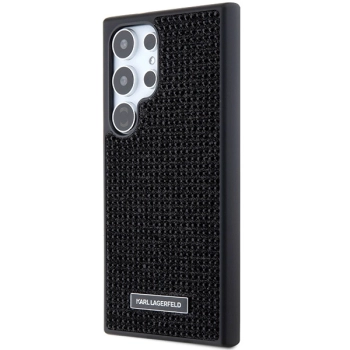 Etui Karl Lagerfeld Rhinestone Metal Logo na Samsung Galaxy S24 Ultra - czarne
