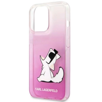 Etui Karl Lagerfeld Choupette Fun na iPhone 14 Pro Max - różowe