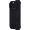 Nillkin Qin Leather Pro Case etui iPhone 14 Pro osłona na aparat kabura pokrowiec obudowa z klapką czarny