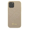 Etui Guess Iridescent Love Script Gold Logo na iPhone 12 Pro Max - złote