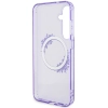 Etui Guess IML Flowers Wreath MagSafe na Samsung Galaxy S24+ - fioletowe