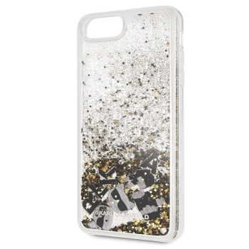Etui Karl Lagerfeld Glitter na iPhone 7 / 8 Plus - czarno-złote