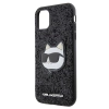 Etui Karl Lagerfeld Glitter Choupette Patch na iPhone 11 / Xr - czarne