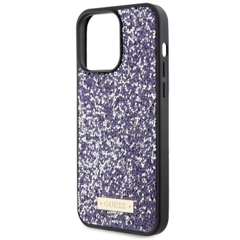 Etui Guess Rhinestone Metal Logo na iPhone 15 Pro Max - różowe