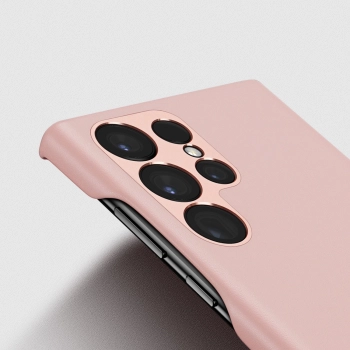 Dux Ducis Grit etui Samsung Galaxy S23 Ultra elegancki pokrowiec ze sztucznej skóry różowe