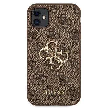 Etui Guess 4G Big Metal Logo na iPhone 11 / Xr - brązowe