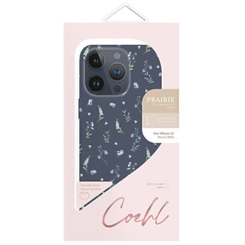 Etui UNIQ Coehl Prairie na iPhone 15 Pro - granatowe