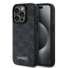 Etui Karl Lagerfeld Leather Monogram Metal Logo na iPhone 15 Pro Max - czarne