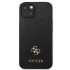 Etui Guess Saffiano 4G Small Metal Logo na iPhone 13 mini - czarne