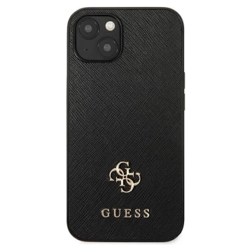 Etui Guess Saffiano 4G Small Metal Logo na iPhone 13 mini - czarne