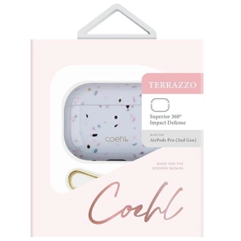 Etui Uniq Coehl Terrazzo na AirPods Pro 2 - piaskowe