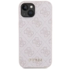 Etui Guess 4G Metal Gold Logo na iPhone 15 Plus - różowe