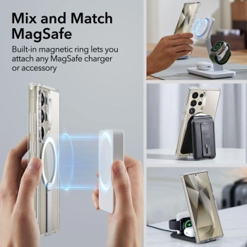 Etui ESR Flickstand Boost Halolock na Samsung Galaxy S24 Ultra - przezroczyste