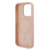 Etui Karl Lagerfeld Leather Monogram Metal Logo na iPhone 15 Pro - różowe
