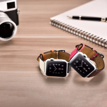 iCarer pasek opaska bransoleta do Apple Watch 49mm / 45mm / 44mm / 42mm brązowo-różowy (RIW120-PC)