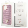 Etui Guess Rhinestone Triangle na iPhone 14 Plus - różowe