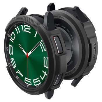 Etui Spigen Liquid Air na Samsung Galaxy Watch 6 Classic (47 mm) - czarny mat