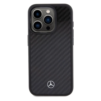 Etui Mercedes Carbon Fiber Dynamic na iPhone 15 Pro - czarne