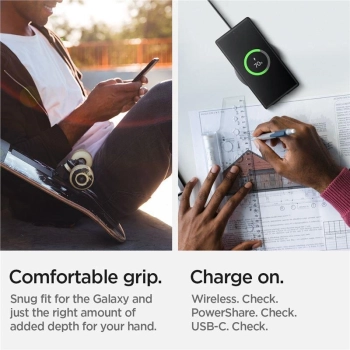 Etui Spigen Optik Armor na Samsung Galaxy S22 Ultra - czarne