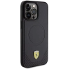Etui Ferrari Carbon Metal Logo MagSafe na iPhone 15 Pro Max - czarne