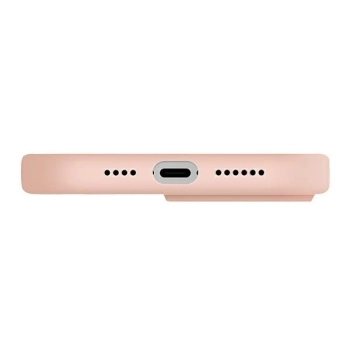 Etui UNIQ Lino Hue Magclick Charging na iPhone 14 Plus - różowe