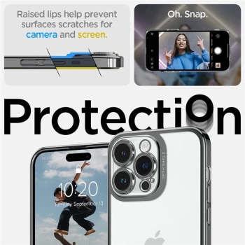 Etui Spigen Optik Crystal na iPhone 14 Pro - przezroczysto-szare