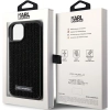 Etui Karl Lagerfeld Rhinestone Logo Metal Plate do iPhone 15 - czarne