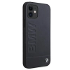 Etui BMW Signature Logo Imprint na iPhone 12 mini - granatowe