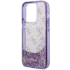 Etui Guess Liquid Glitter 4G Transculent na iPhone 14 Pro - purpurowe