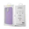 Etui Guess Saffiano MagSafe do iPhone 15 - fioletowe