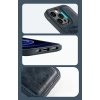 Nillkin Aoge Leather Case elastyczne pancerne etui z prawdziwej skóry z kieszonką iPhone 12 mini czarny