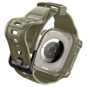 Etui z paskiem Spigen Rugged Armor Pro na Apple Watch Ultra (49 mm) - zielone