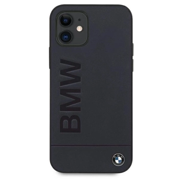 Etui BMW Signature Logo Imprint na iPhone 12 mini - granatowe