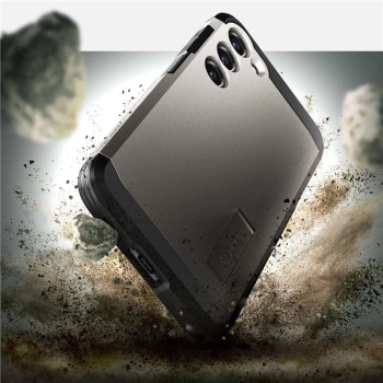 Etui Spigen Tough Armor na Samsung Galaxy S23 - metaliczny szary
