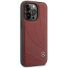 Etui Mercedes Leather Wave Patern na iPhone 14 Pro - czerwone