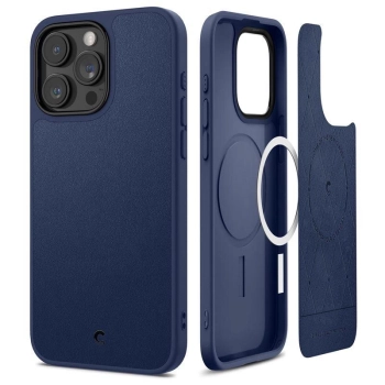 Etui Spigen Cyrill Kajuk Mag z MagSafe na iPhone 15 Pro Max - granatowe