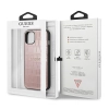 Etui Guess Croco Strap Collection na iPhone 13 mini - różowe