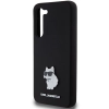 Etui Karl Lagerfeld Silicone Choupette Metal Pin na Samsung Galaxy S23+ - czarne