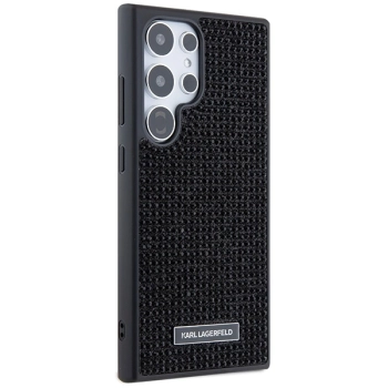 Etui Karl Lagerfeld Rhinestone Metal Logo na Samsung Galaxy S24 Ultra - czarne