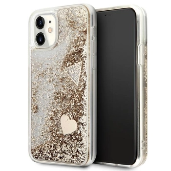 Etui Guess Glitter Charms na iPhone 11 / Xr - złote