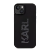 Etui Karl Lagerfeld 3D Rubber Glitter Logo na iPhone 15 - czarne