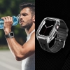 Kingxbar CYF148 2w1 pancerne etui Apple Watch SE, 6, 5, 4 (44 mm) ze stali nierdzewnej z paskiem srebrne