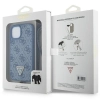 Etui Guess Crossbody 4G Metal Logo do iPhone 15 - niebieskie