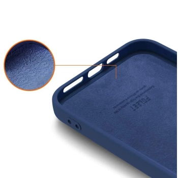 Silicone Case elastyczne silikonowe etui pokrowiec iPhone 13 Pro niebieski