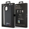 Etui BMW Leather Stamp Tricolor do iPhone 15 Plus - czarne