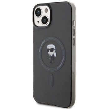 Etui Karl Lagerfeld IML Ikonik MagSafe na iPhone 15 Plus - czarne