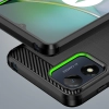 Carbon Case etui Motorola Moto E13 elastyczny silikonowy karbonowy pokrowiec czarne