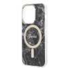Etui Guess Marble MagSafe na iPhone 14 Pro Max + ładowarka indukcyjna - czarne